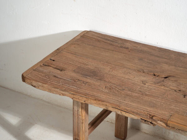 Mesa banco antigua en madera maciza – Shandong, circa 1930