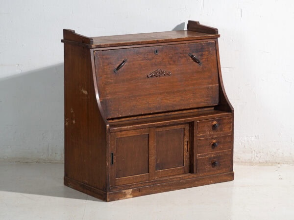 Escritorio antiguo japonés con tapa abatible – Japón, periodo Taishō, circa 1920