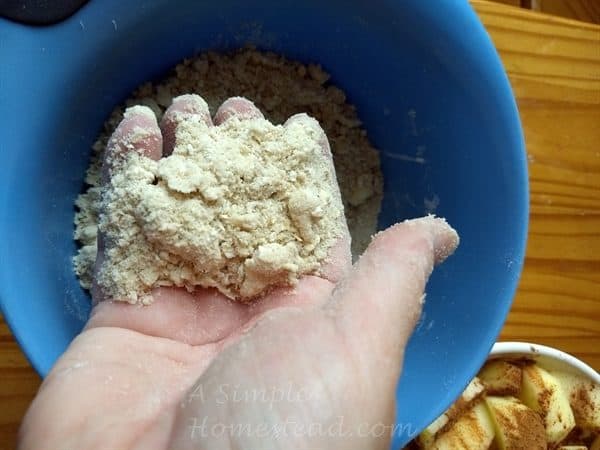 apple crisp streusel crumble - ASimpleHomestead