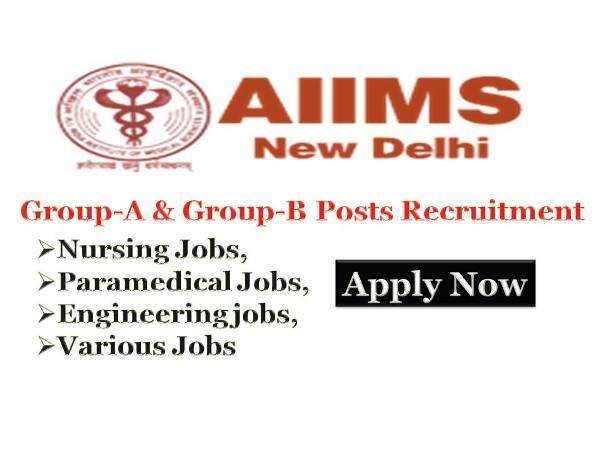 AIIMS Nursing jobs 2018