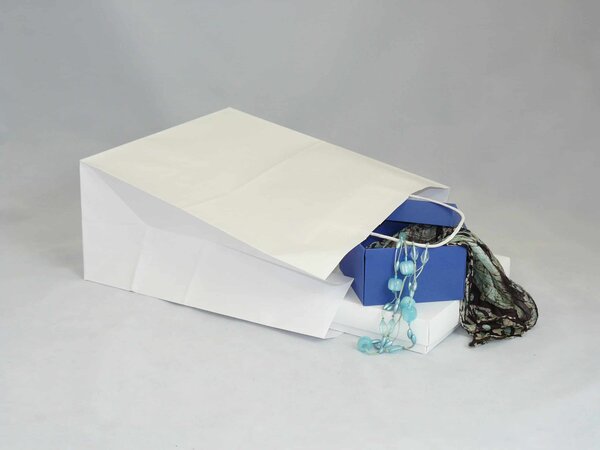 Torba Biała 31 X 17 X 38 Cm - Awih - Torby I Opakowania Torba biała 31 x 17 x 38 cm ucho skręcane