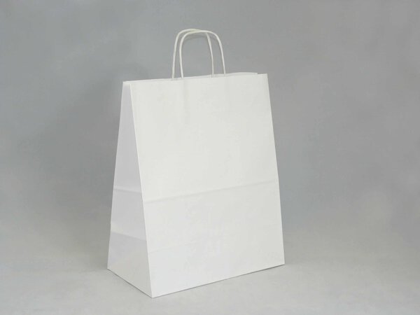 Torba 32 X 16 X 38 Cm Biała Us - Awih - Torby I Opakowania Torba 32 x 16 x 38 cm biała ucho skręcane