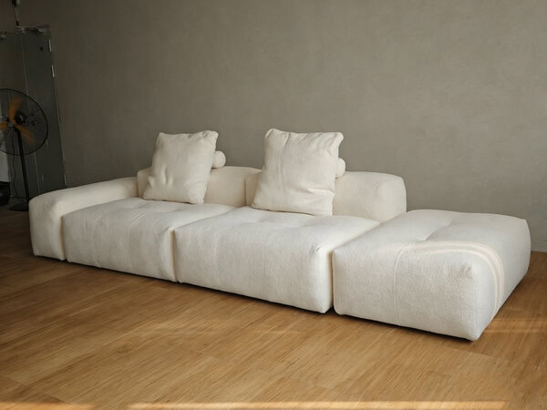 Chenille Fabric Modular Sofa, Freely Combinable - 图片 3