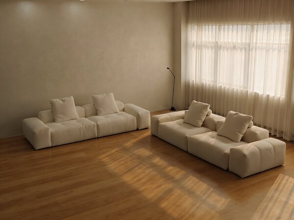 Chenille Fabric Modular Sofa, Freely Combinable - 图片 5