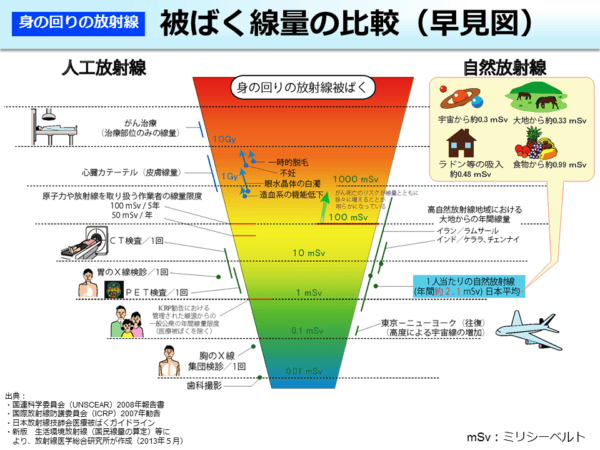 日常生活の放射線