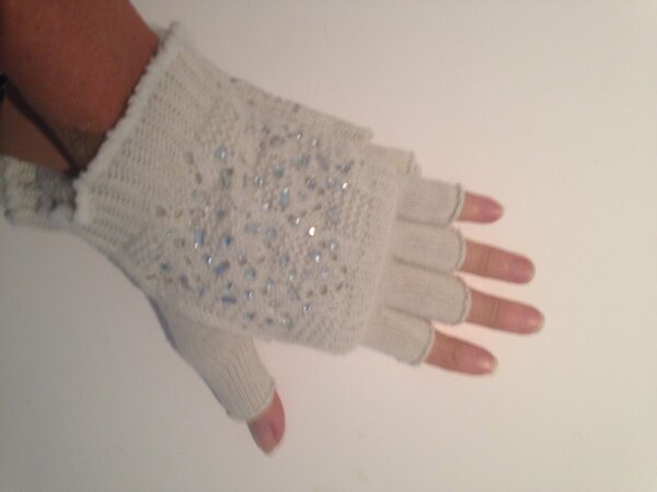 Sequin Fingerless Gloves