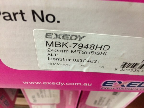 MBK-7948HD MITSUBISHI EVO X H/D CLUTCH KIT