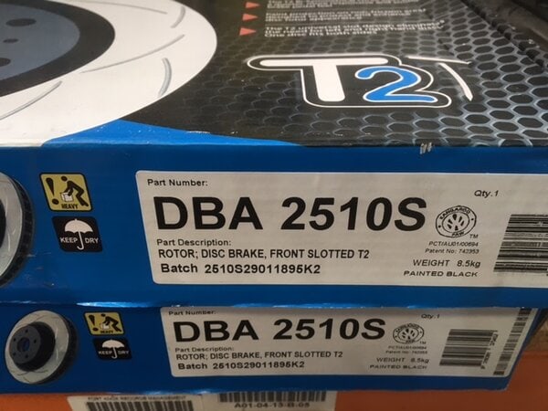 DBA2510S HONDA ACCORD EURO 300 MM SLOTTED ROTORS