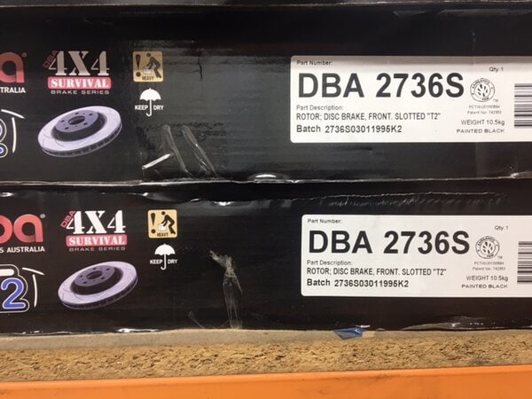 DBA2736S PRADO FRONT SLOTTED DISC ROTORS