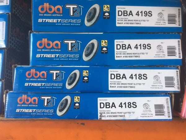DBA418S DBA419S T2 FRONT & REAR SLOTTED ROTORS