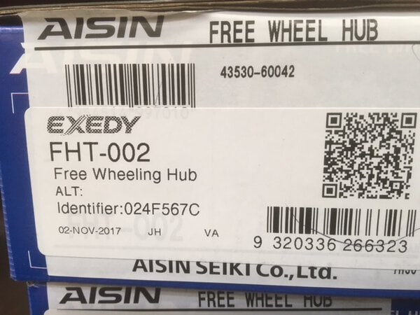 FHT-002 AISEN FREE WHEEL HUB