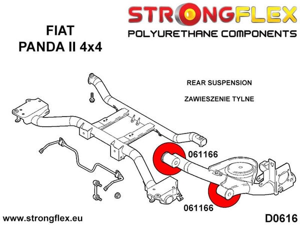 STRONGFLEX Polyurethane Rear Trailing Arm Bushing Sport 061166A (3)