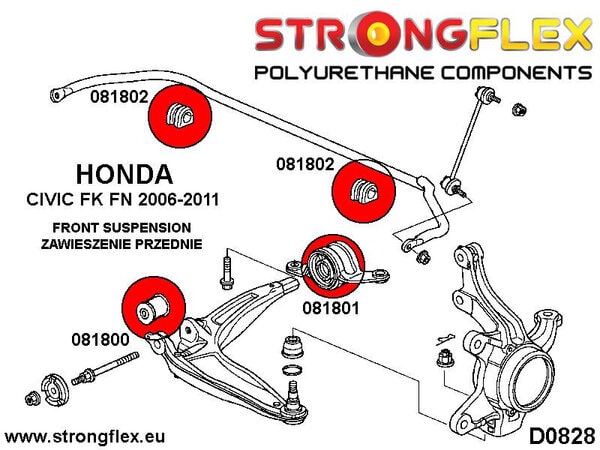 STRONGFLEX Polyurethane Front Lower Arm Rear Bushing 081801B (3)