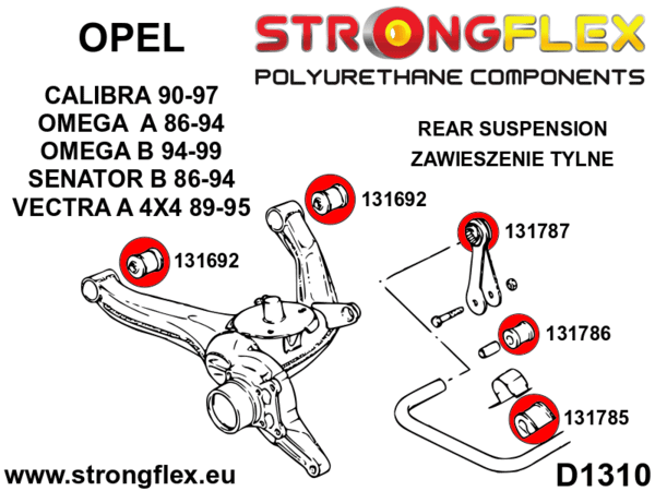 STRONGFLEX Polyurethane Rear Trailing Arm Bushing Sport 131692A (2)