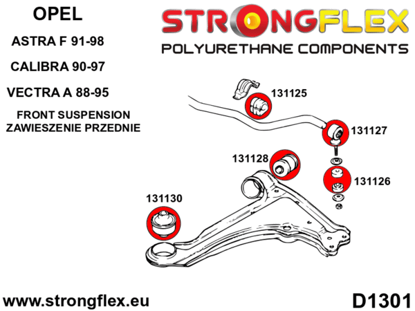 STRONGFLEX Polyurethane Front Eye Bolt Mounting Bushing 131126B (5)