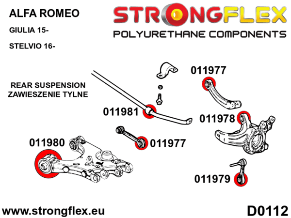 STRONGFLEX Polyurethane Rear Suspension Bushing Kit Sport 016253A (2)