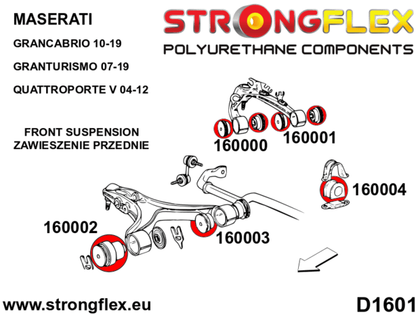 STRONGFLEX Polyurethane Front Suspension Bushing Kit Sport 166102A (2)