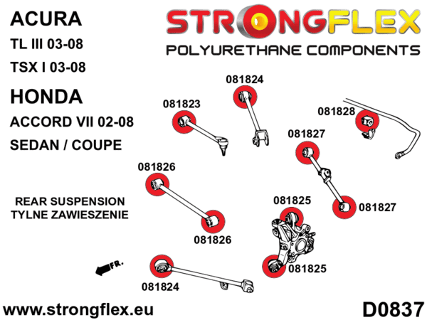 STRONGFLEX Polyurethane Rear Arm Bushing 081824B (2)