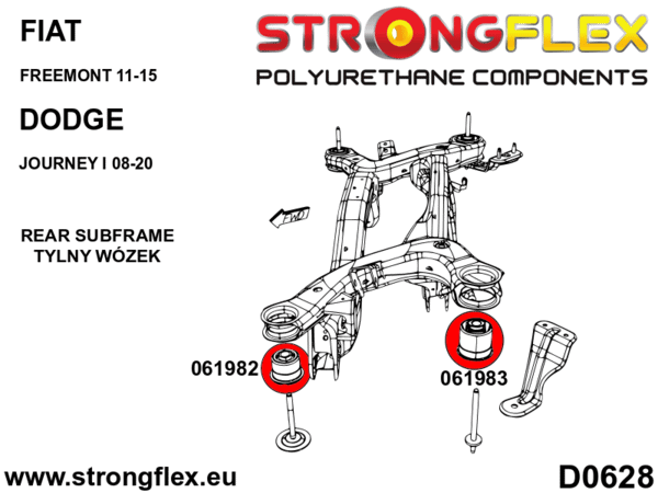 STRONGFLEX Polyurethane Rear Subframe – Front Bushing 061982B (2)