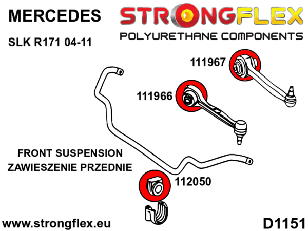 STRONGFLEX Polyurethane Front Anti Roll Bar Bushing Sport 112050A (2)