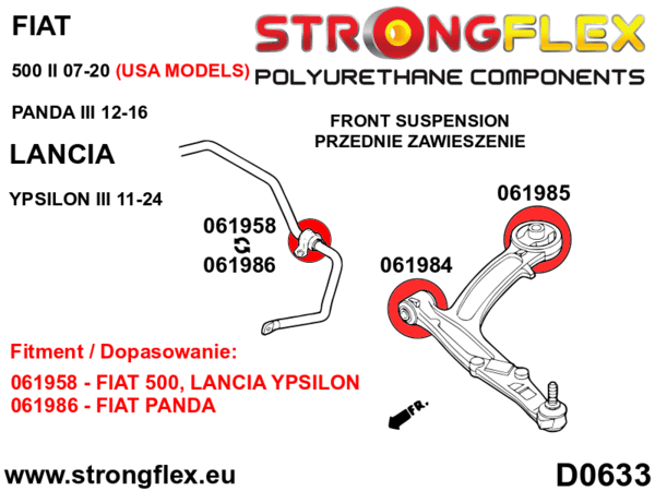 STRONGFLEX Polyurethane Front Control Arm – Rear Bushing 061985B (2)