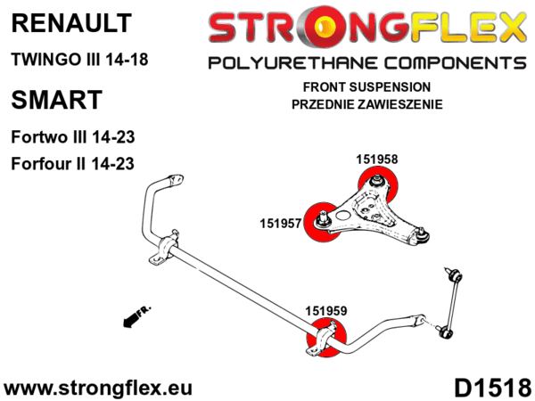 Front suspension and rear beam kit SPORT