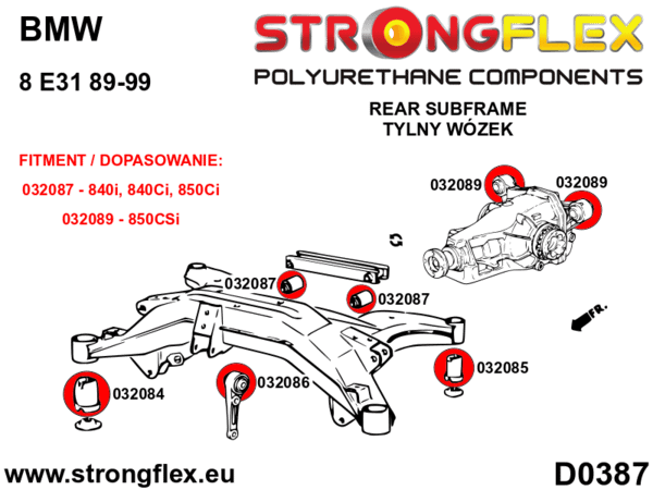 Rear diff mount - rear bush SPORT