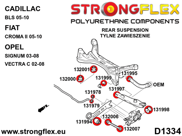 Full suspension polyurethane bush kit