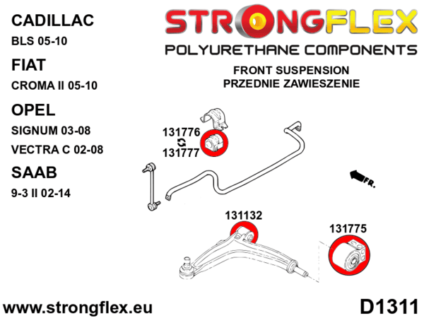 Full suspension polyurethane bush kit