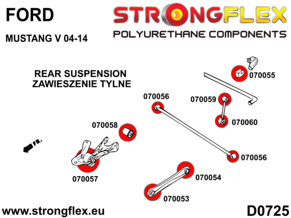 Rear anti roll bar link bush