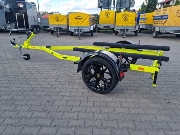 Przyczepa pod skuter wodny – seledyn | podesty, koła 18 cali [PL1/1S-750_K18]