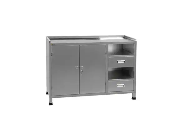 PAINT STORAGE MIXING CABINET & TABLE