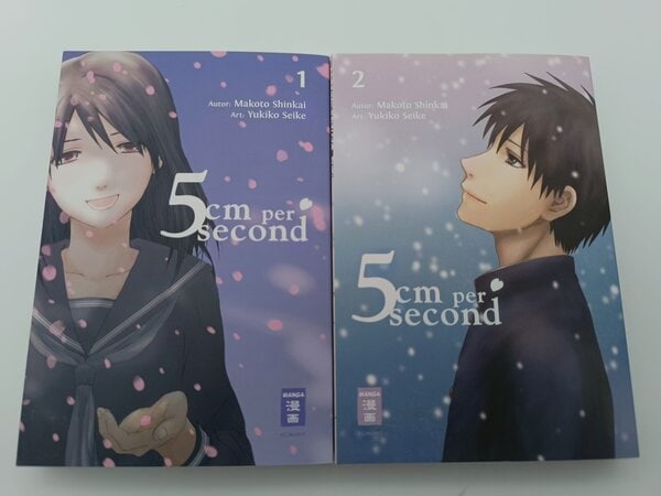 Cover von 5 cm per Second Manga – Band 1–2 komplett – Makoto Shinkai & Yukiko Seike (Deutsch)