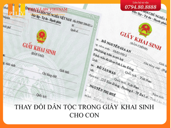Thay đổi dân tộc trong giấy khai sinh cho con
