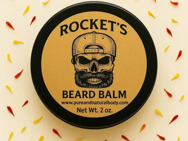 Rockets Beard Balm in tin container – Michigan-made natural beard styling balm
