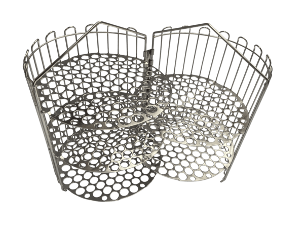 Fry Basket, Stainless Steel, Clamshell, 4HD, 297mm Diameter, 391mm Height - Image 2