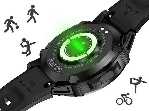 Смарт часовник Lemfo HK87, AMOLED диспей, Черен - 6
