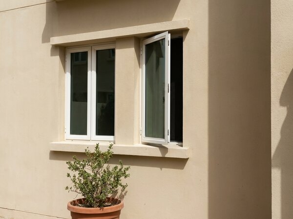 Aluminium casement windows on an Abu Dhabi townhouse