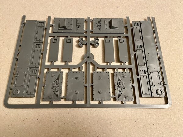 Baneblade Side Hull Sprue with Front Light Sections