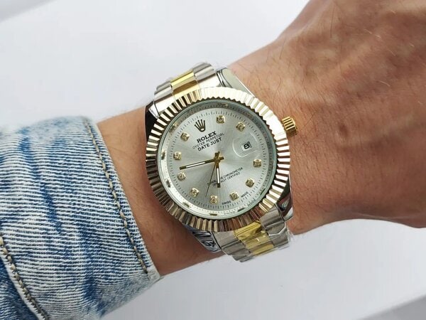 Luxury Two-Tone Rolex Datejust Style Watch for Men – Stainless Steel & Gold - Image 2