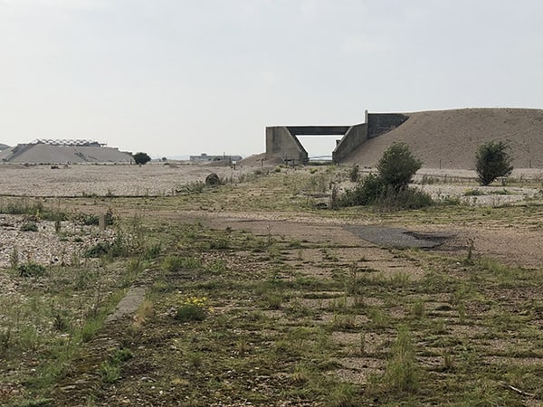 Views of pagoda buildings at Orford Ness