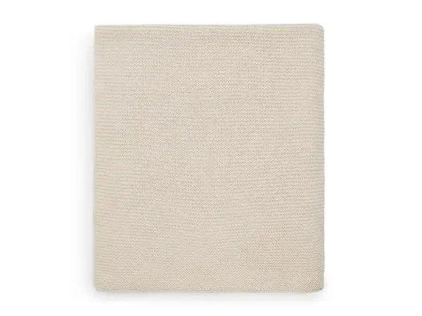 Jollein - Couverture Berceau 75x100cm Basic Knit - Nougat/Fleece Jollein