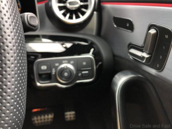 Mercedes-AMG A35 4Matic electric seat controls