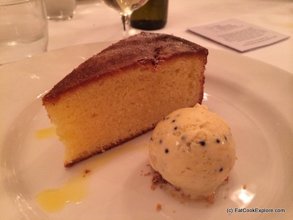 rapeseed oil lemon cake and unusual seed ice cream
