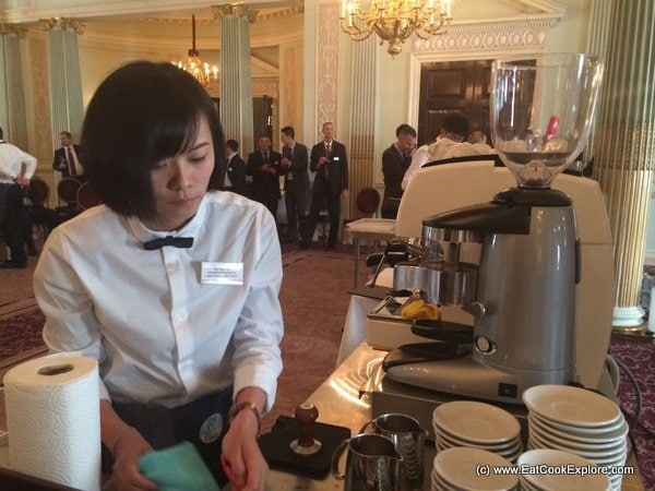 The only girl competing at the Espresso Italiano Championship 2014