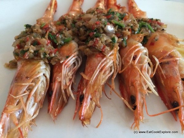 Gambas a Macau, Macau prawns at A Wong