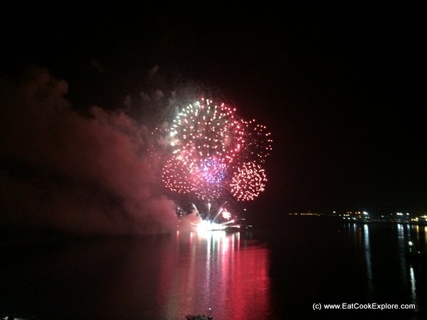 The Queen names Britannia Cruise Ship and a first look inside 16 Britannia Fireworks over Southampton Harbour