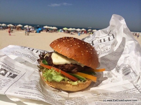 Dubai Food Festival Camel Burger on Kite Beach
