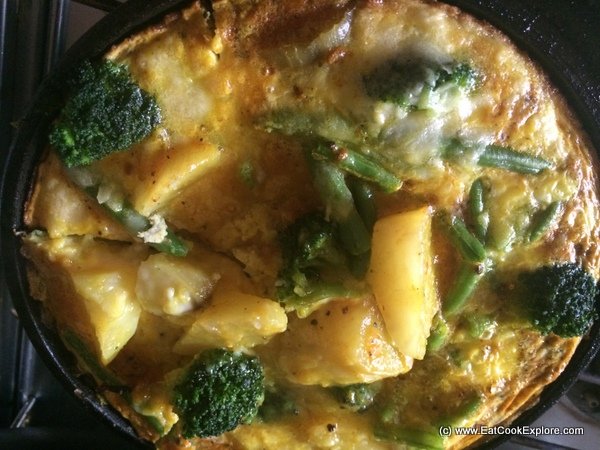Superfood Fritatta with Broccoli and Sweet Potatoes