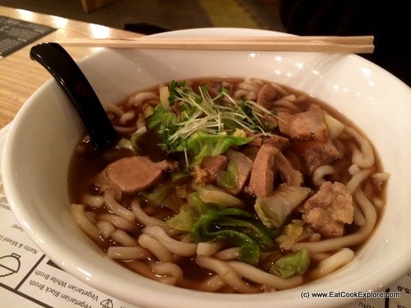 Pork belly and cabbage udon